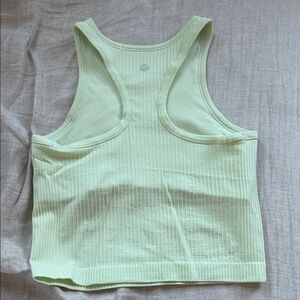 Lululemon lime Green Ribbed Tank Top